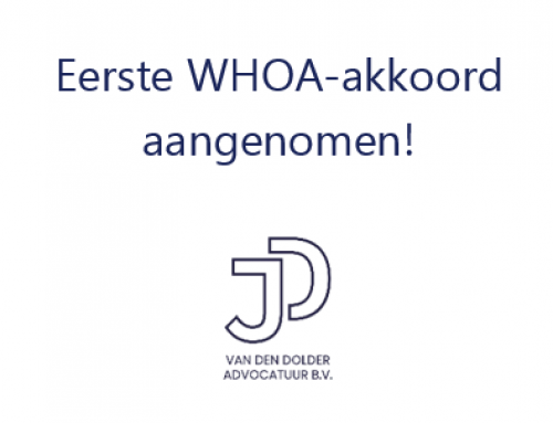 Eerste WHOA-akkoord aangenomen!